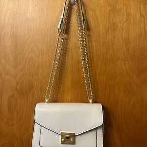 Bridal White Chain Strap Bag